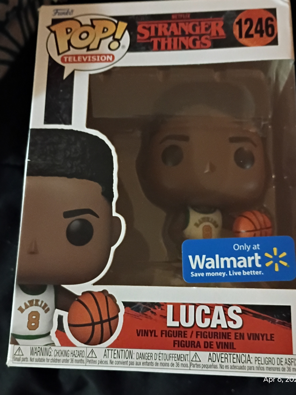Funko Pop! Television Stranger Things Lucas Vinyl Figure - White/Orange Jersey